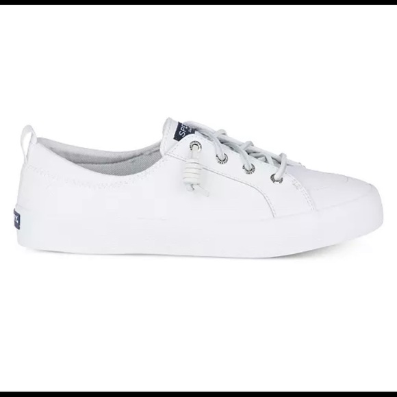 Sperry Crest Vibe White Leather Sneakers - Picture 1 of 6